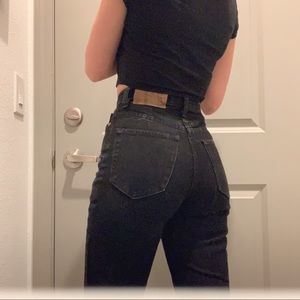 black vintage mom jeans